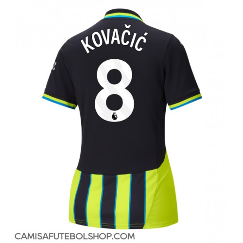 Camisa de time de futebol Manchester City Mateo Kovacic #8 Replicas 2º Equipamento Feminina 2024-25 Manga Curta